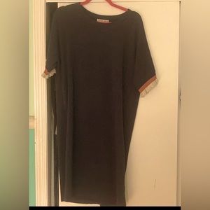 Yakira Bella Tee Shirt Dress with tiered ruffle sleeves